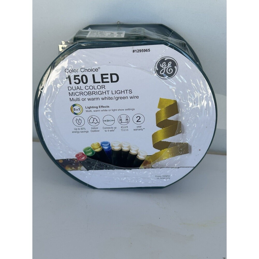 GE Color Choice 150 LED Dual Color Christmas Lights Multi Warm White 43.4 Ft NIP